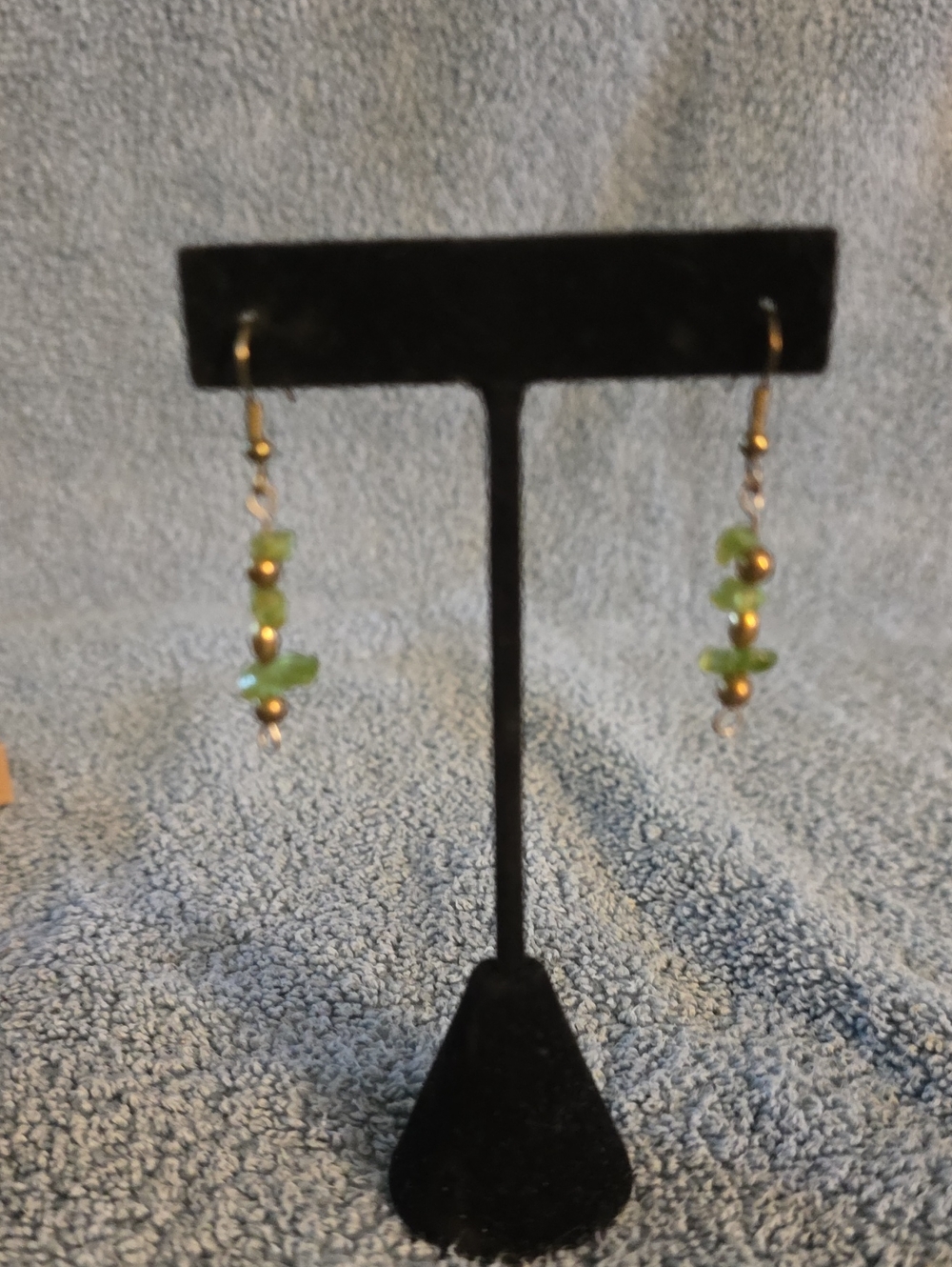 Green Bead Drop Earrings - Women Jewelry